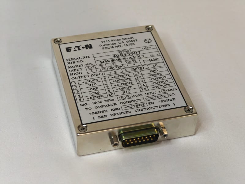 EATON RW50S/5-AFX3 Power Supply - AS REMOVED by EATON - Used - As Removed Condition
