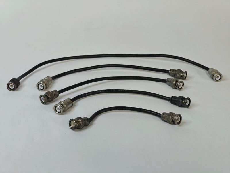 5x BELDON RG-58/U BNC Cable Lot - AS REMOVED by Beldon - Used - As Removed Condition