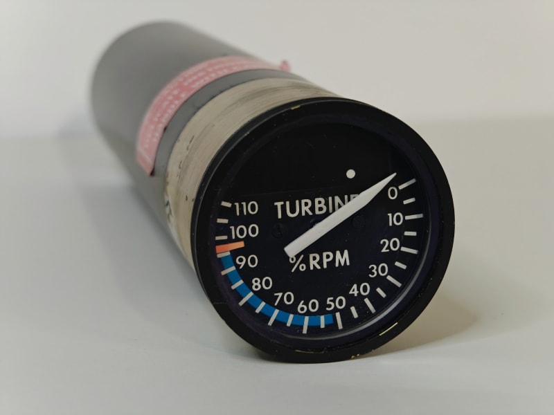Garrett Airesearch / Kollsman 3070722-2 Turbine RPM Indicator- AS REMOVED by Garrett Airesearch / Kollsman - Used - As Removed Condition