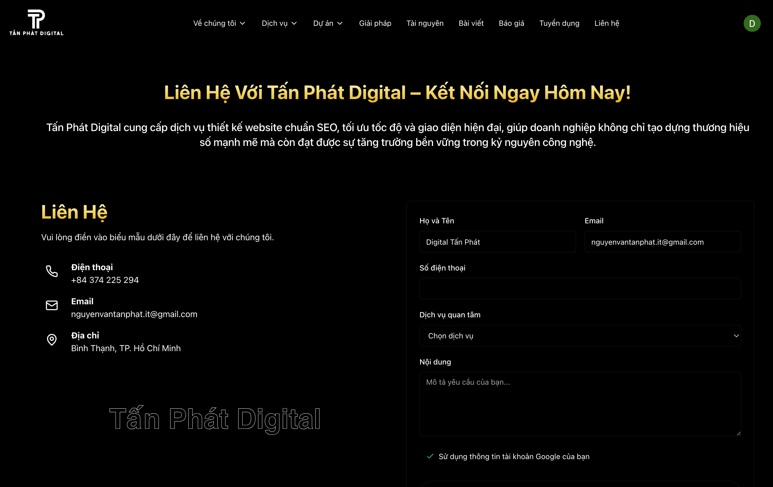 Hình ảnh đại diện của bài viết: Tấn Phát Digital: Outsourcing Thiết Kế Web Chuẩn SEO & Chiến Lược E-A-T