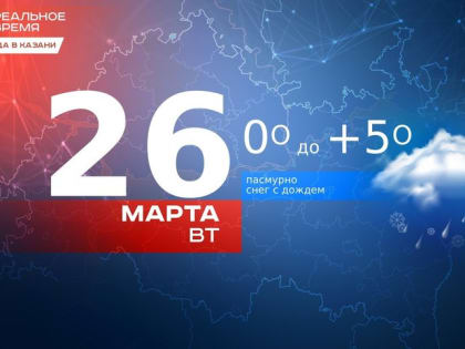 26 марта в Казани похолодает до 5 градусов, ожидается дождь
