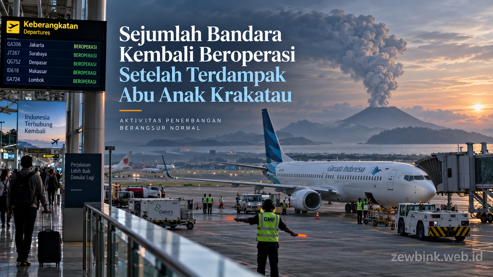 Sejumlah Bandara Kembali Beroperasi Setelah Terdampak Abu Anak Krakatau
