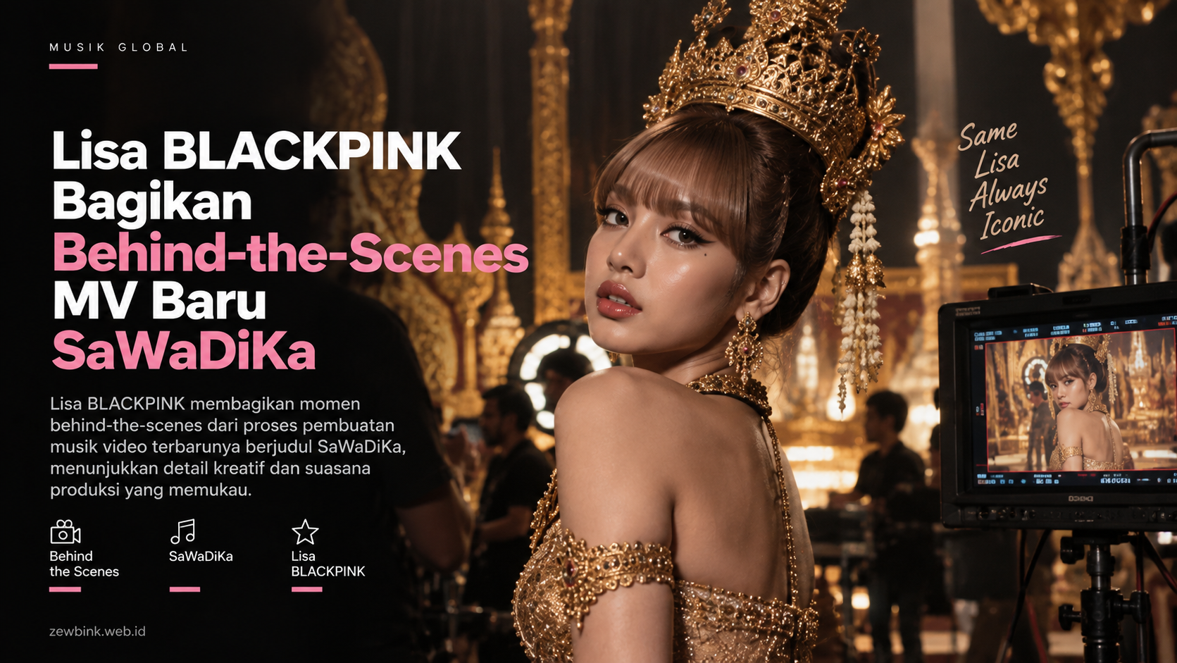 Lisa BLACKPINK Bagikan Behind-the-Scenes MV Baru SaWaDiKa
