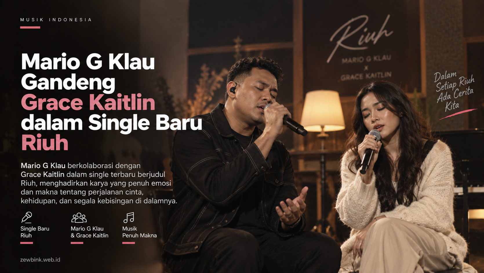 Mario G Klau Gandeng Grace Kaitlin dalam Single Baru Riuh