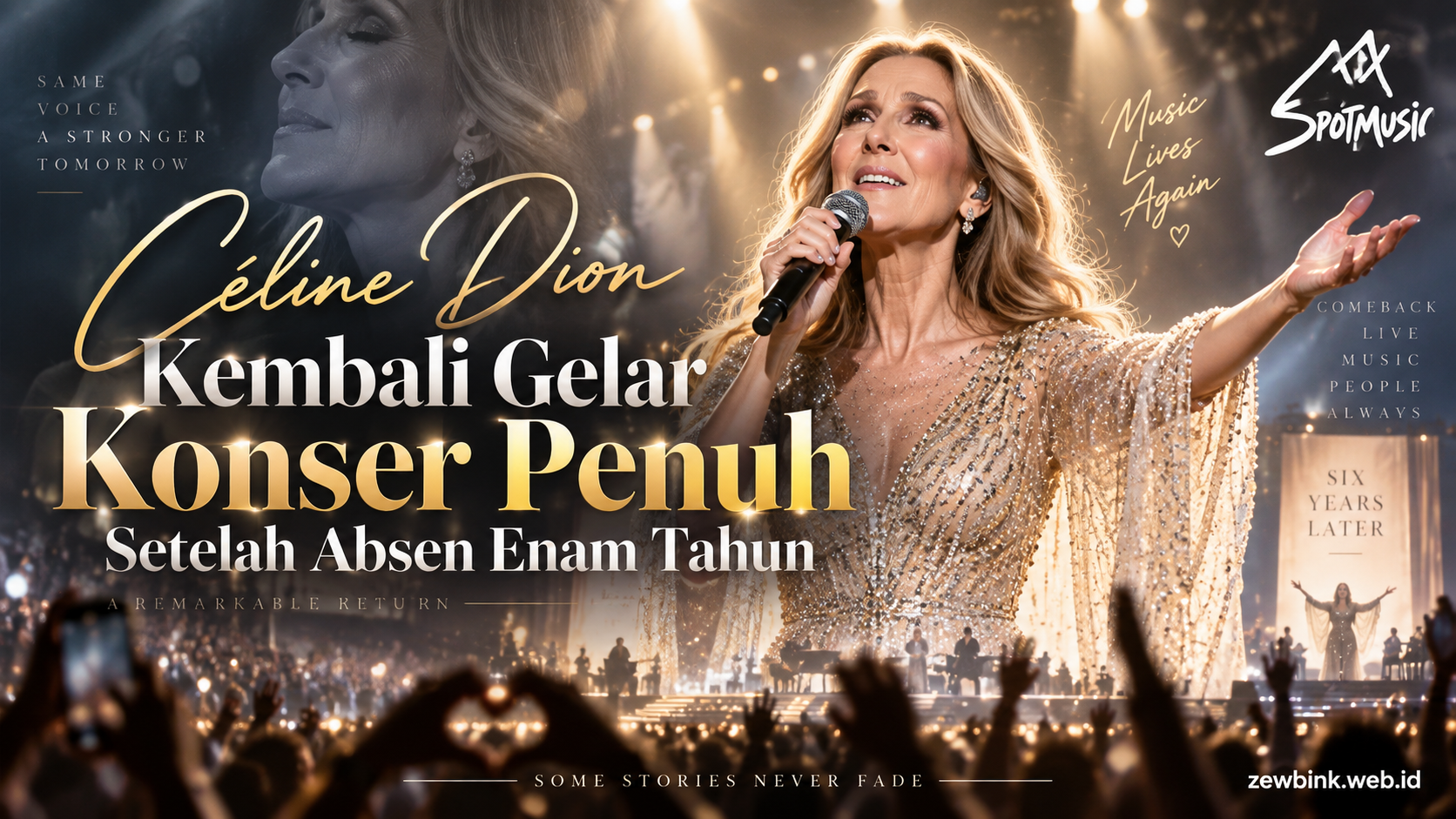 Céline Dion Kembali Gelar Konser Penuh Setelah Absen Enam Tahun