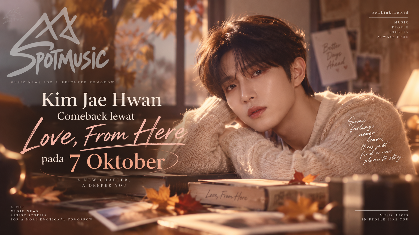Kim Jae Hwan Comeback lewat Love, From Here pada 7 Oktober