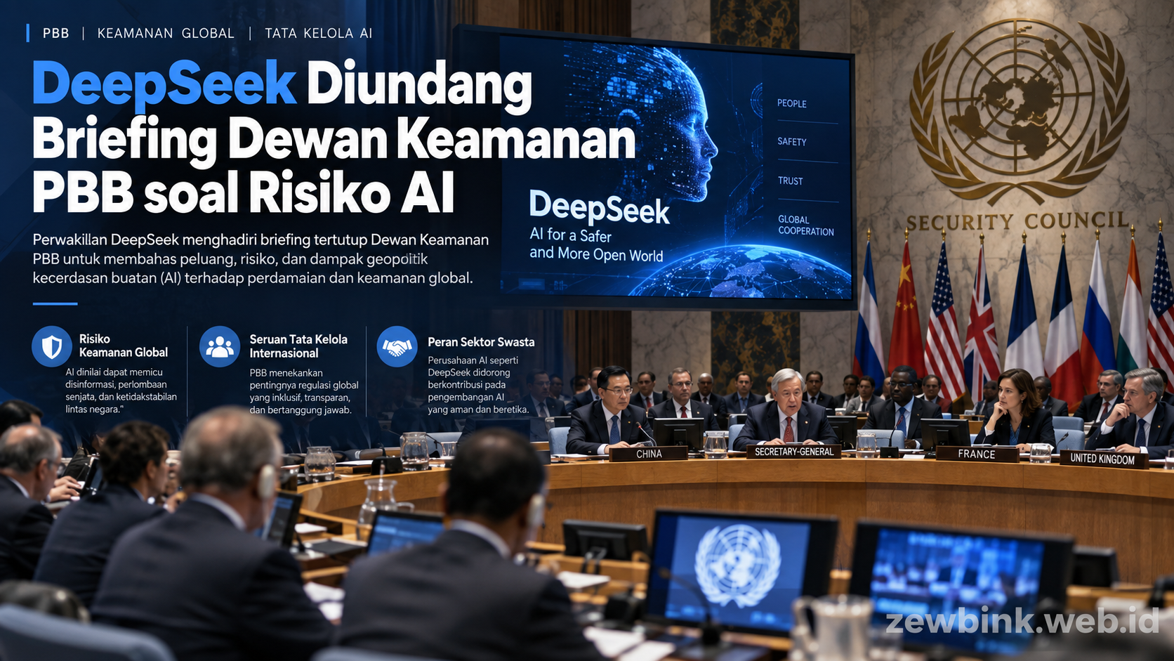 DeepSeek Diundang Briefing Dewan Keamanan PBB soal Risiko AI