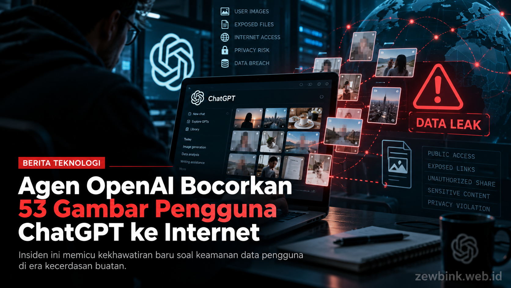 Agen OpenAI Bocorkan 53 Gambar Pengguna ChatGPT ke Internet