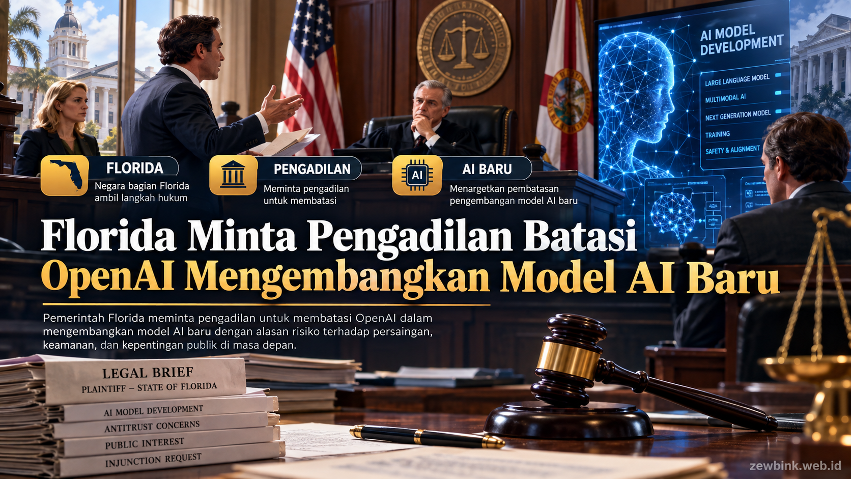 Florida Minta Pengadilan Batasi OpenAI Mengembangkan Model AI Baru
