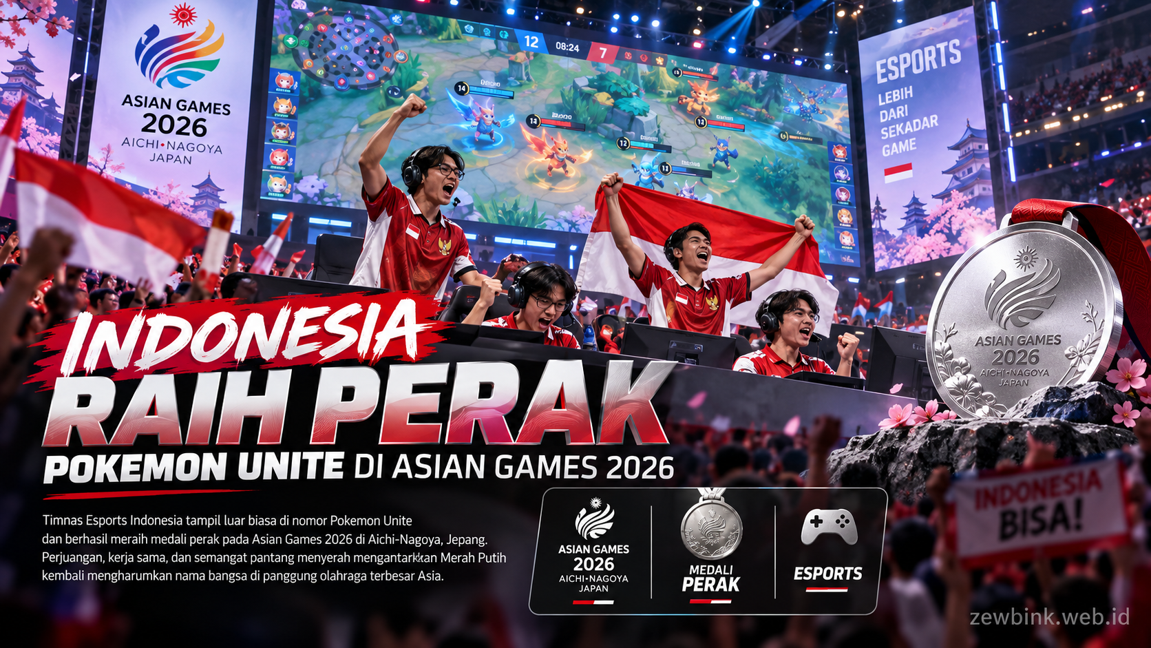 Indonesia Raih Perak Pokemon Unite di Asian Games 2026