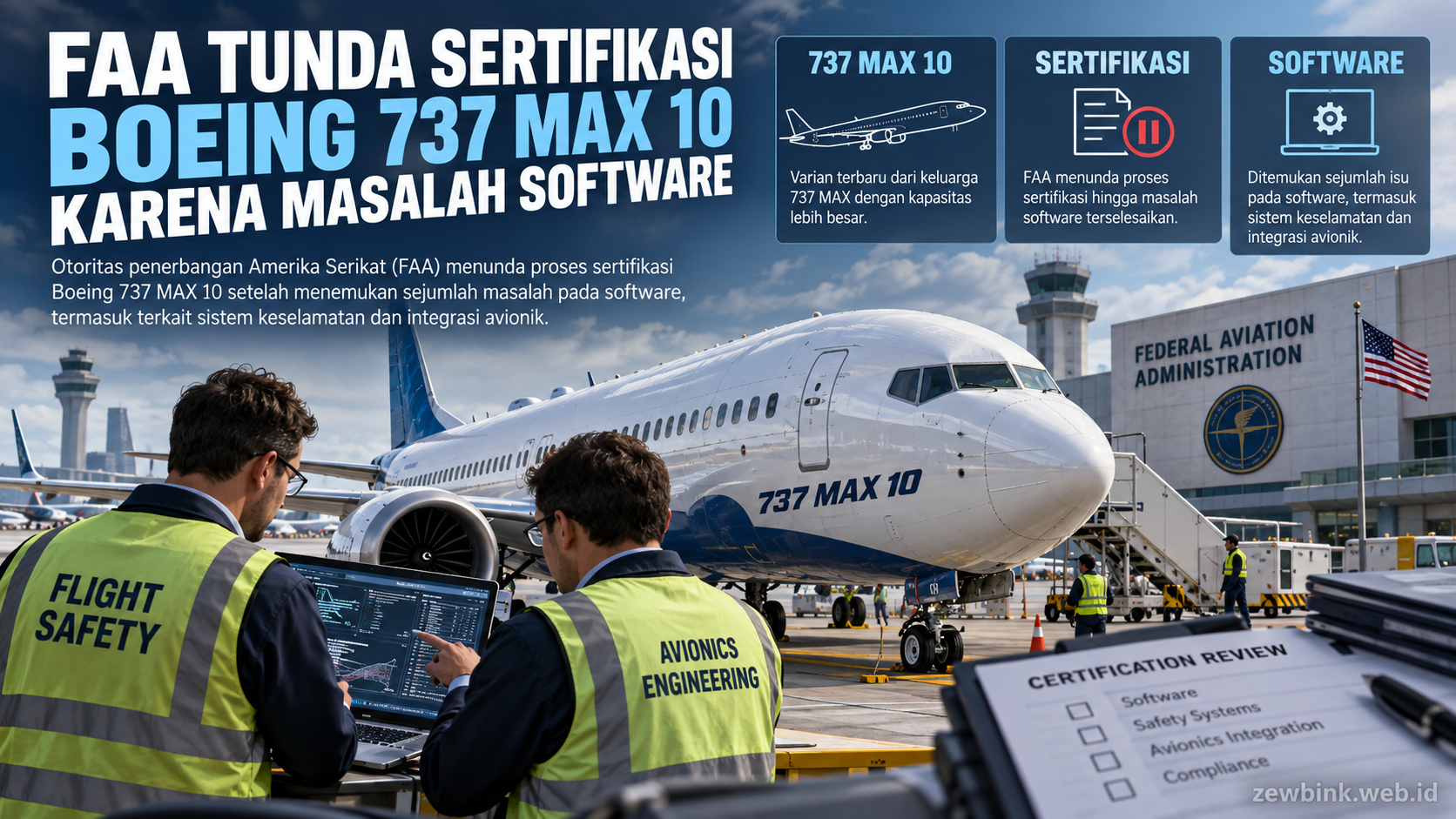FAA Tunda Sertifikasi Boeing 737 MAX 10 karena Masalah Software
