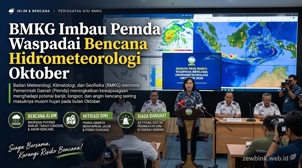 BMKG Imbau Pemda Waspadai Bencana Hidrometeorologi Oktober