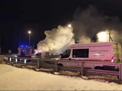 У Приладожского тушили автомобиль