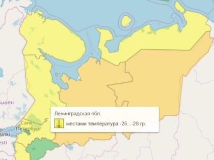 МЧС предупреждает о морозах до -27 градусов в Ленобласти