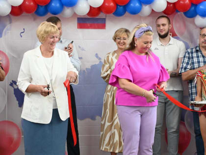 Открытие обновленного спортивного зала в Приморском ЦО