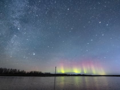 В Ленобласть заглянуло «слабое» северное сияние. Но по фото так и не скажешь