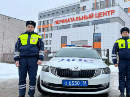 Инспекторы ДПС в Гатчине доставили беременную женщину, едва не родившую в сломанном авто