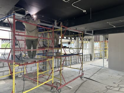 В строящемся технопарке ГМУ им. адмирала Ушакова (Новороссийск) началась отделка помещений