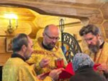 Престольный праздник в Никольском приделе храма Всех святых Земли Русской пос. Сосново Приозерского благочиния