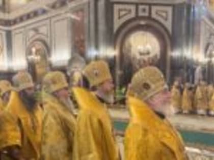 Епископ Варнава сослужил Святейшему Патриарху Кириллу на Божественной литургии в Храме Христа Спасителя