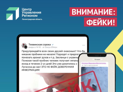 До Ленинградской области дошли фейки из других регионов страны