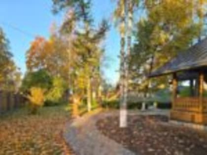 Завершение строительства дорожки вокруг храма в Красносельском