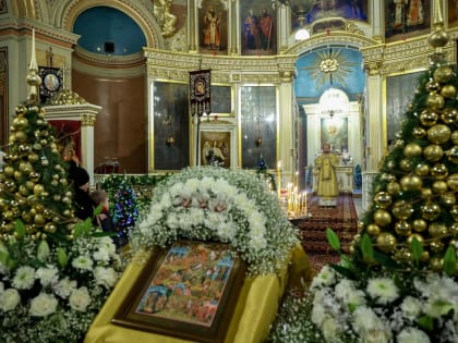 В праздник Рождества Христова Преосвященнейший Игнатий возглавил торжественную Литургию в кафедральном соборе Выборга