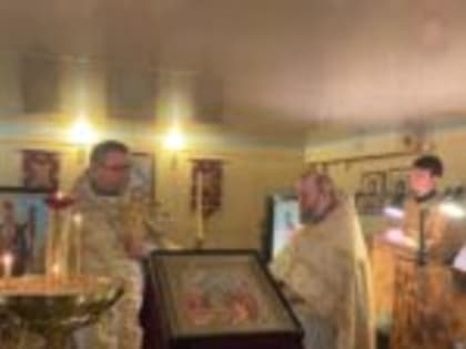 Посещение протоиерея Димитрия храма Рождества Христова в Красноозерном