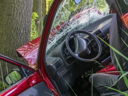 На дороге "Пески — Сосново — Подгорье" автомобиль в перевороте таранил дерево — двое пострадавших