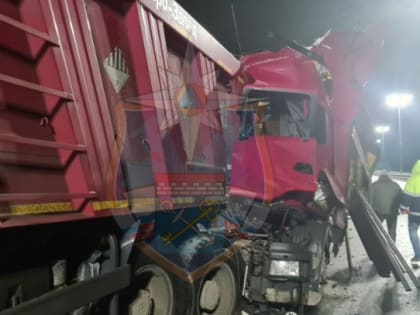 В результате столкновения двух большегрузов на трассе М-11 погиб один из водителей