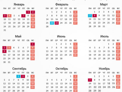 Перенос выходных с января на май обсудят в Минтруде РФ