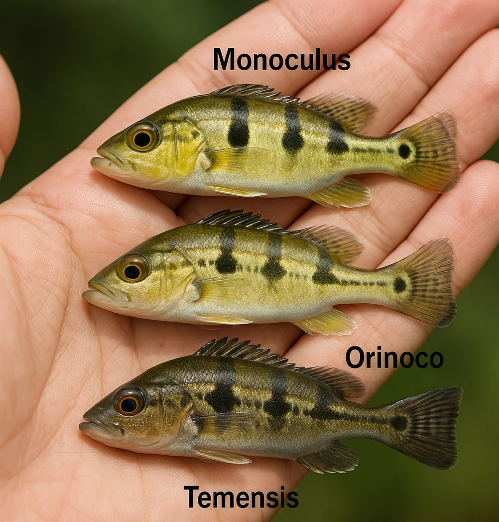 Cara Membedakan Jenis Ikan Peacock Bass Monoculus, Orinoco, dan Temensis