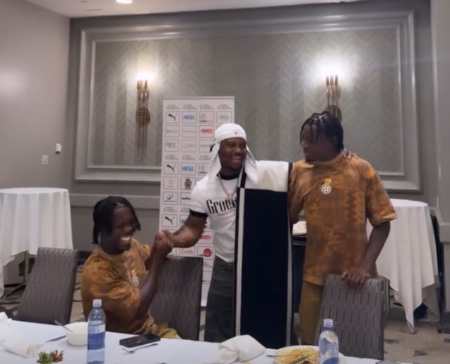 King Promise Delights Black Stars with Camp Visit and Heartfelt Gesture
