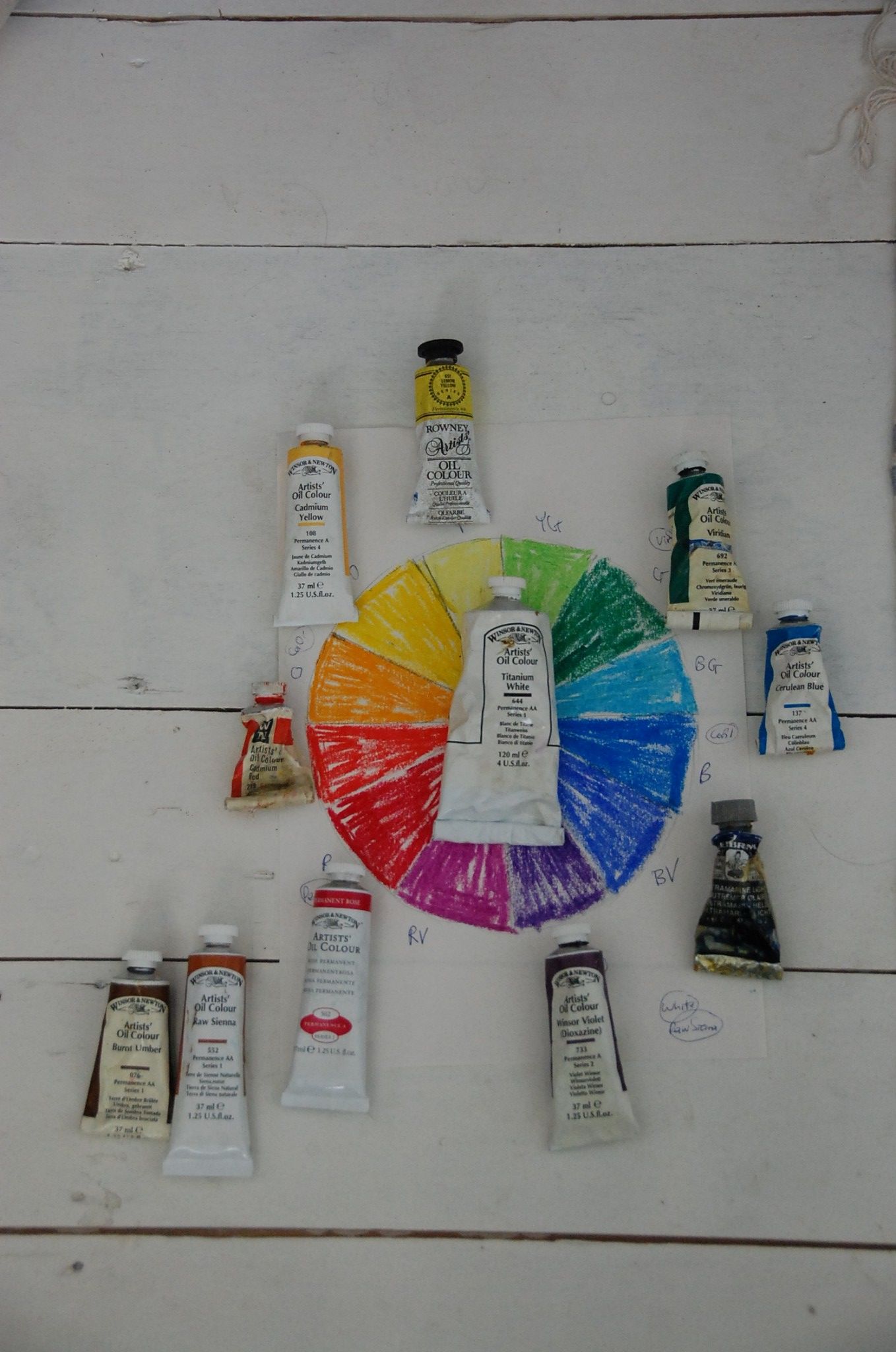 A collection of tubes of oil paint A collection of tubes of oil paint