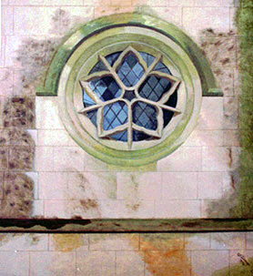 Round window at Newstead Abbey