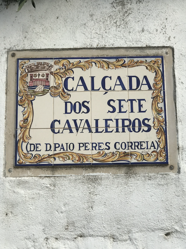 Street sign in Faro Portugal