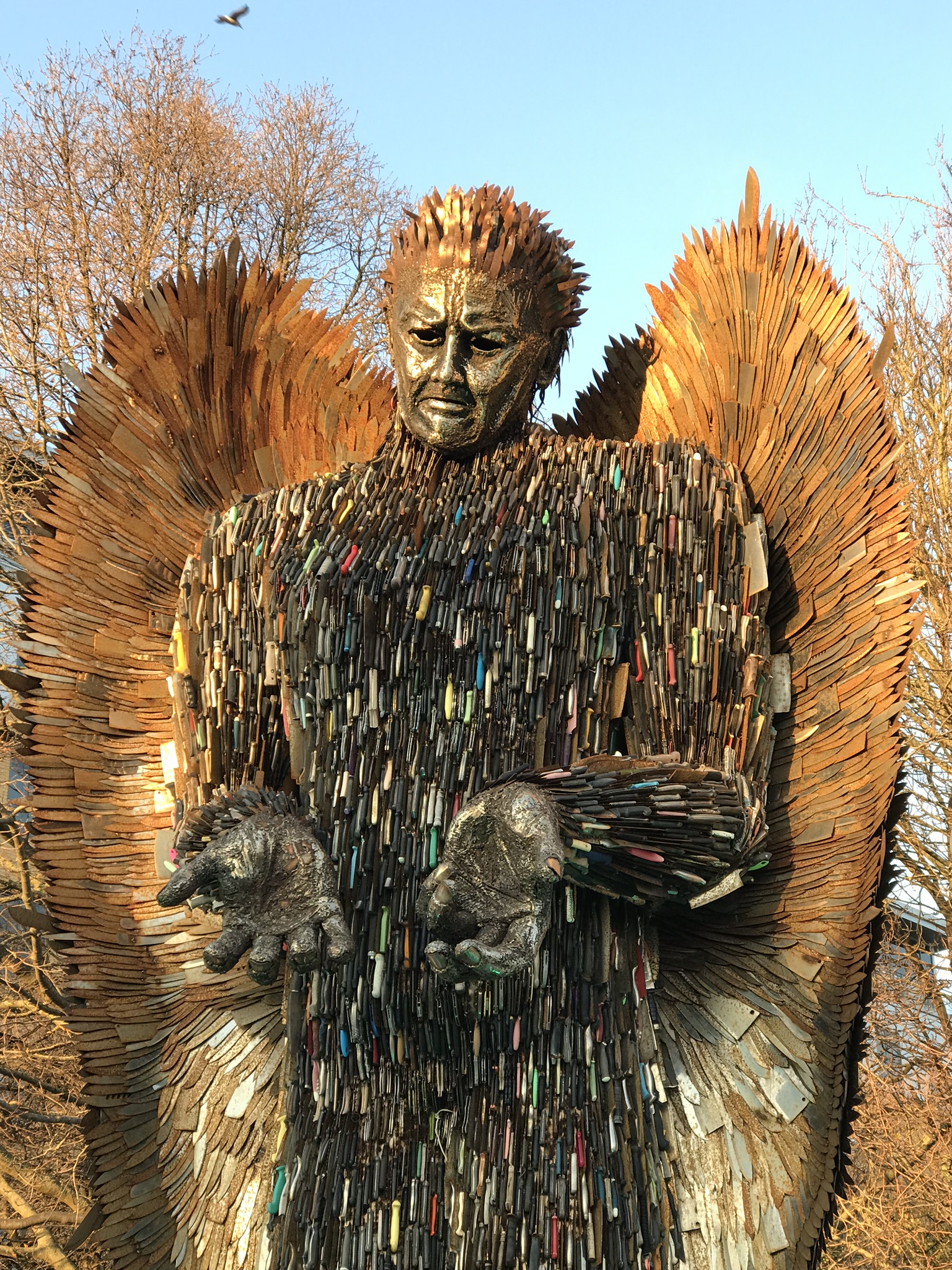 Knife angel sculpture in Hull