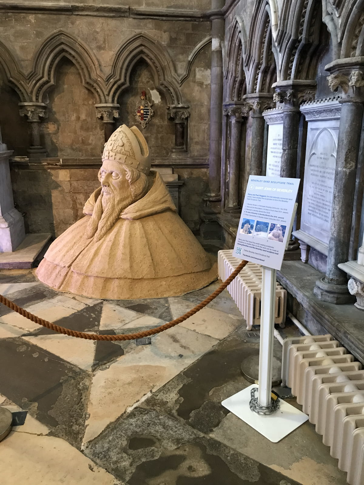 Sand art in Beverley Minster