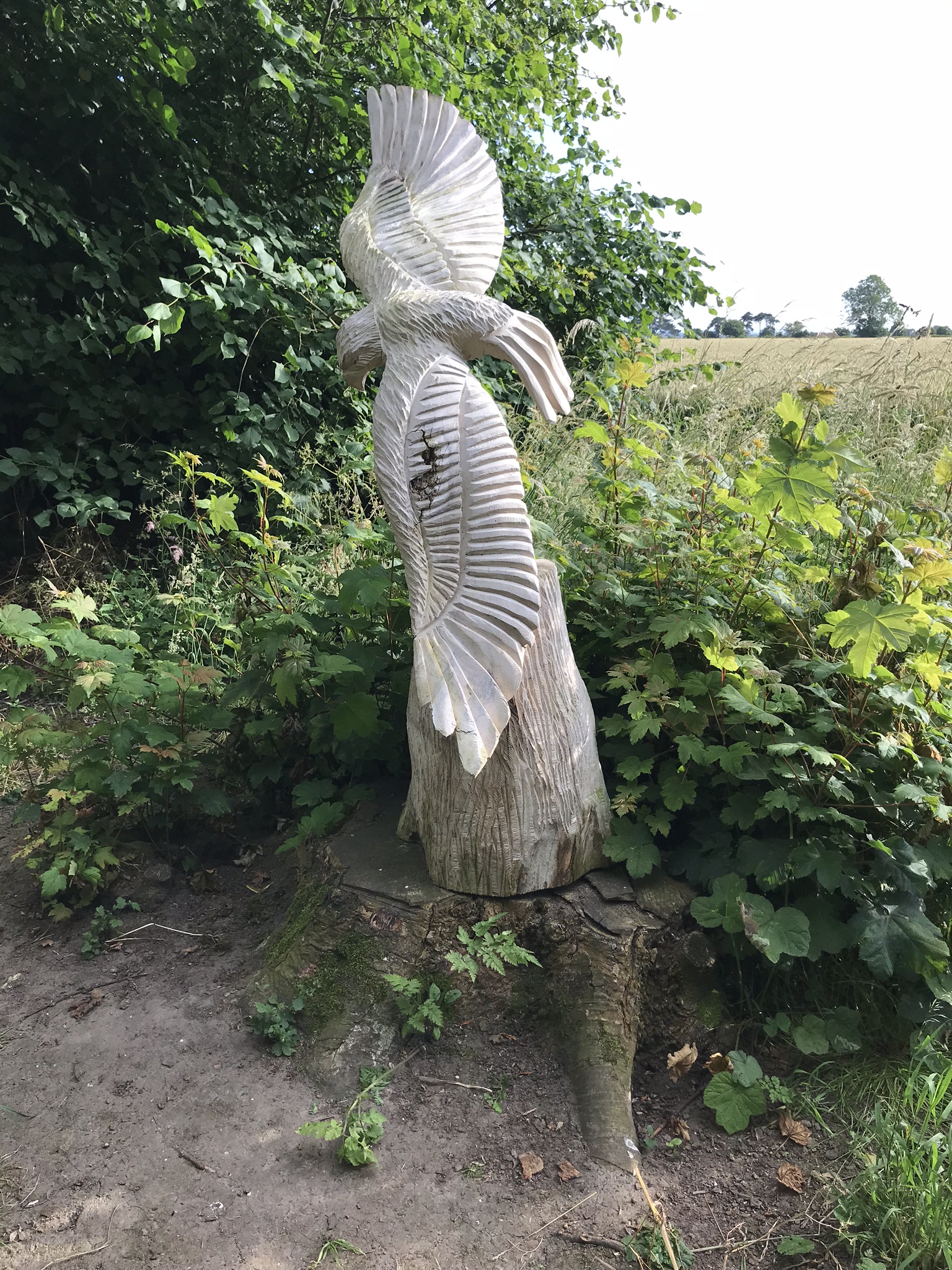 Carved eagle at Burton agnes Hall