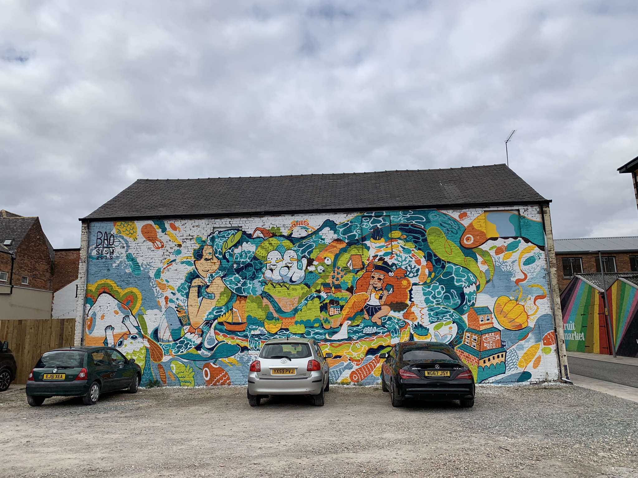 Street mural painting in Hull