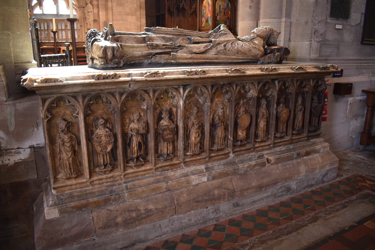 Ornate tomb of an important cleric from Hereford Cathedral