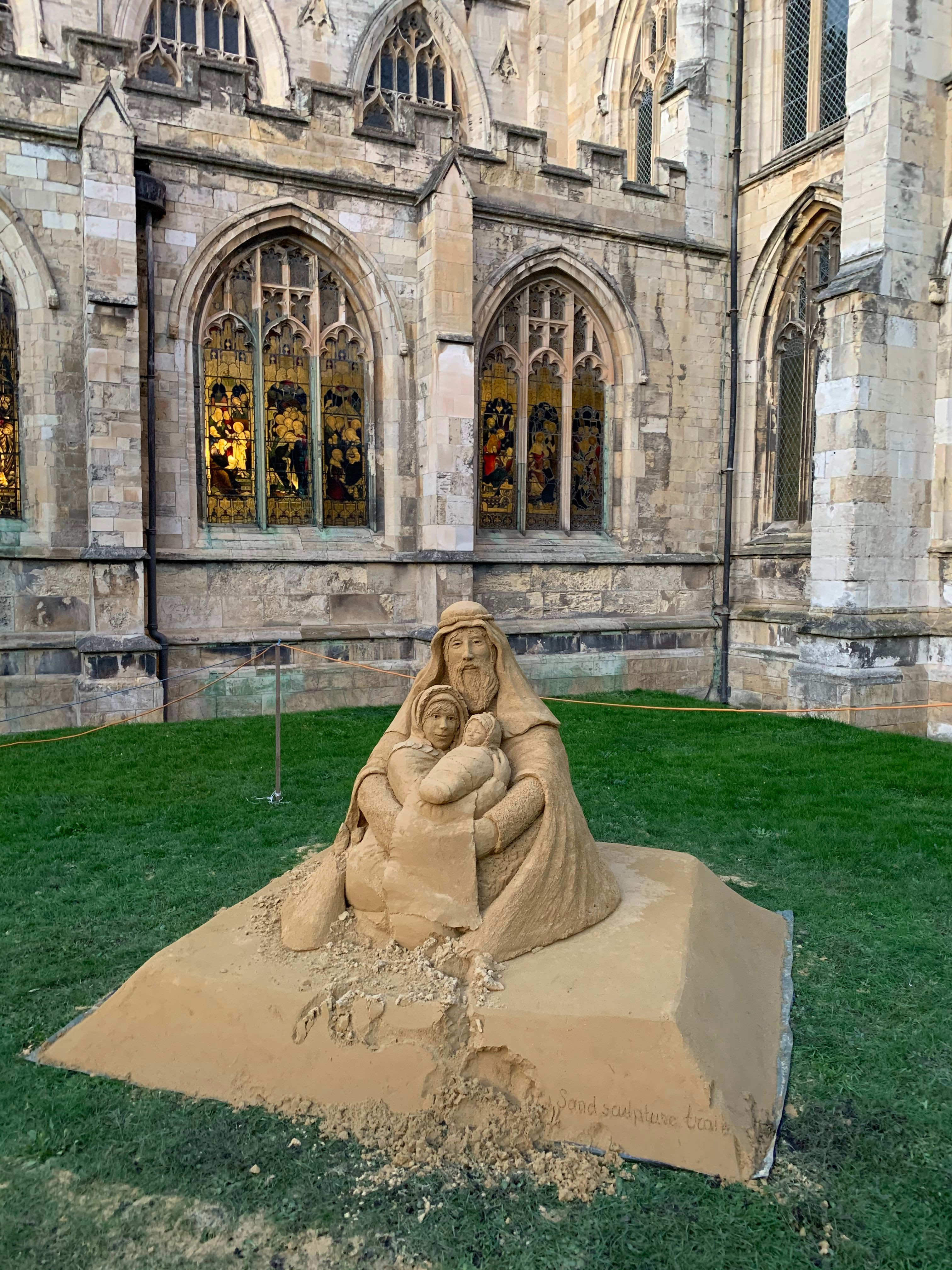 Christmas Sand Sculpture at St Mary's Church In Beverley