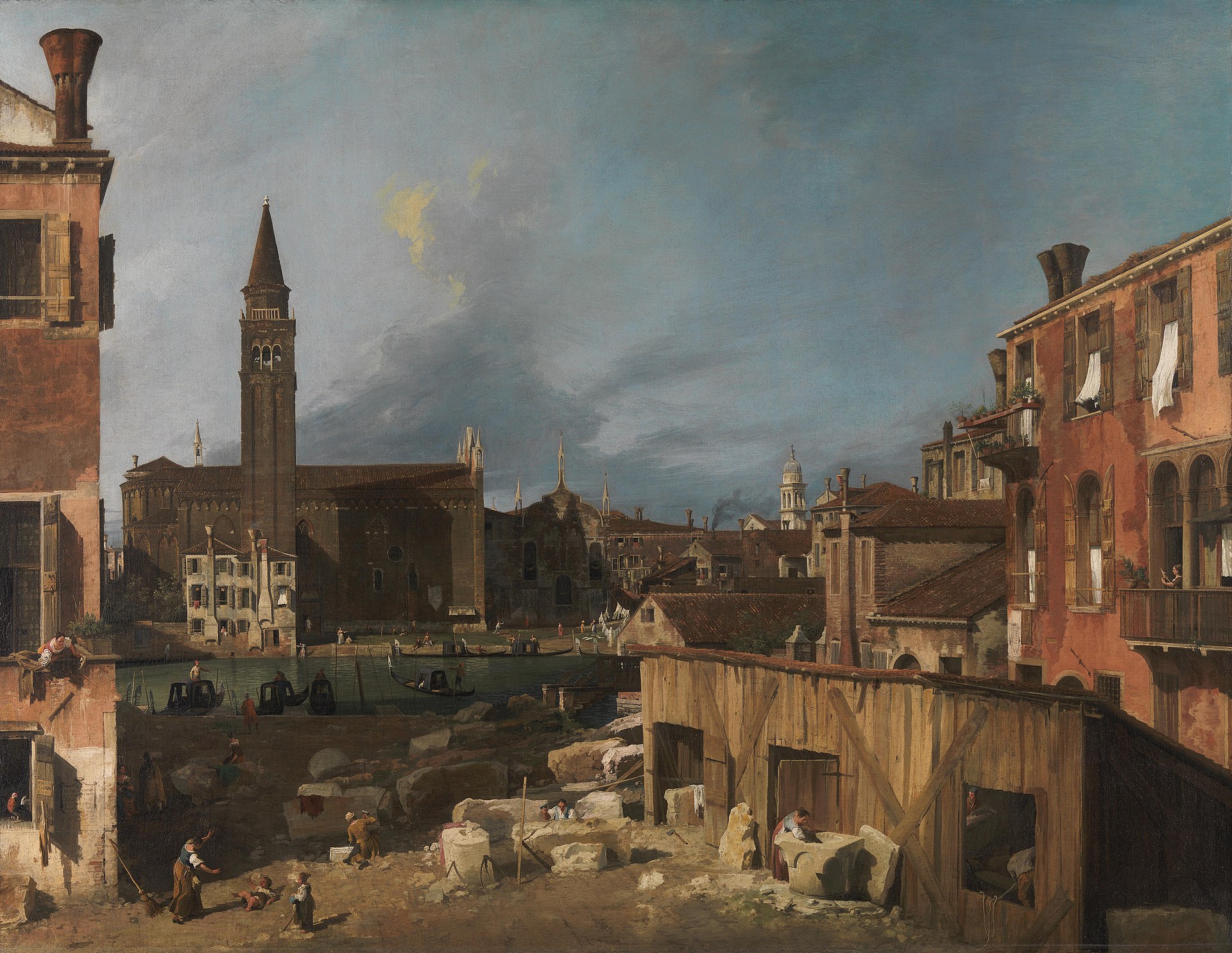 Canaletto's picture of a Venetian stonemason's yard (Courtesy Wikipedia)