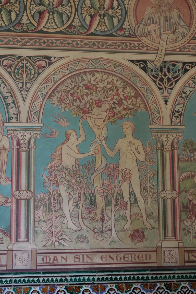 Painted church - Adam and Eve