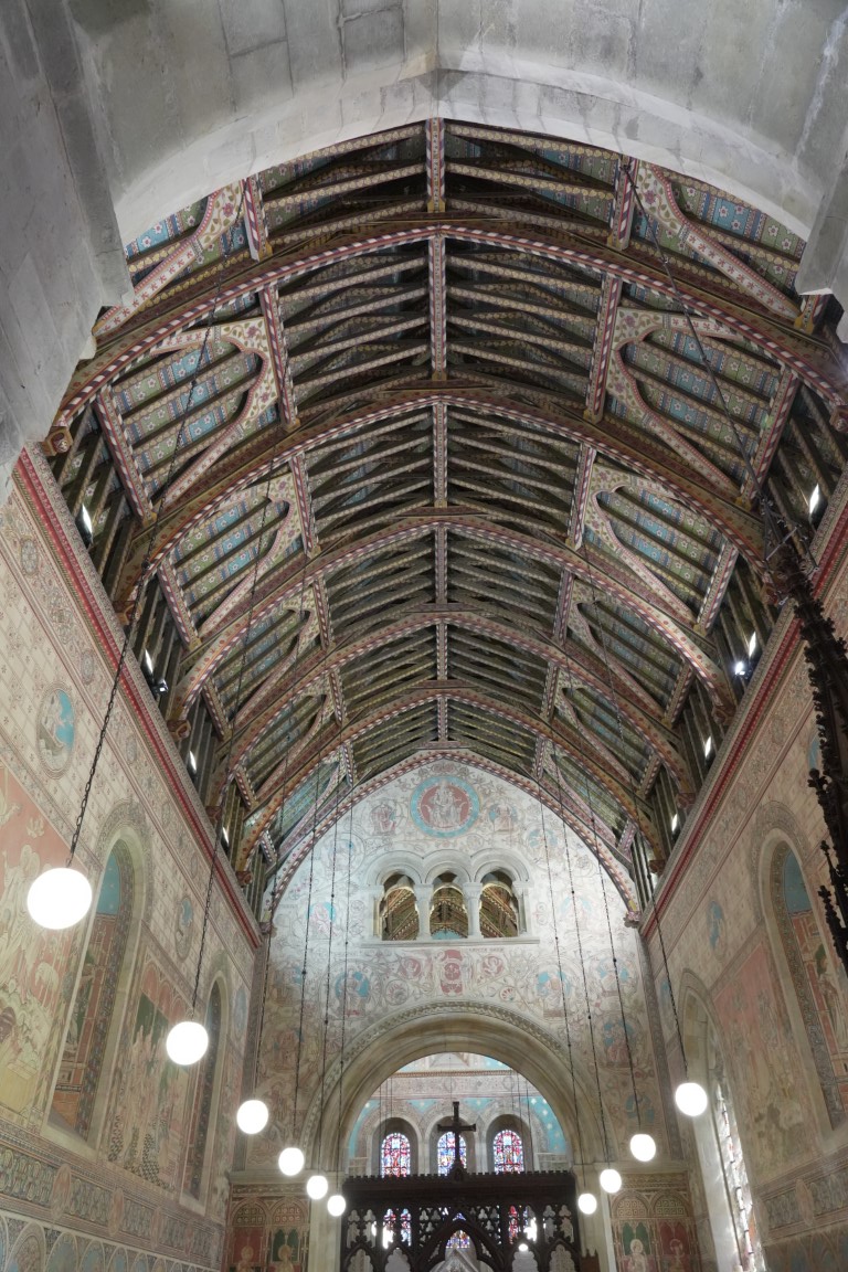 Decorated church roof