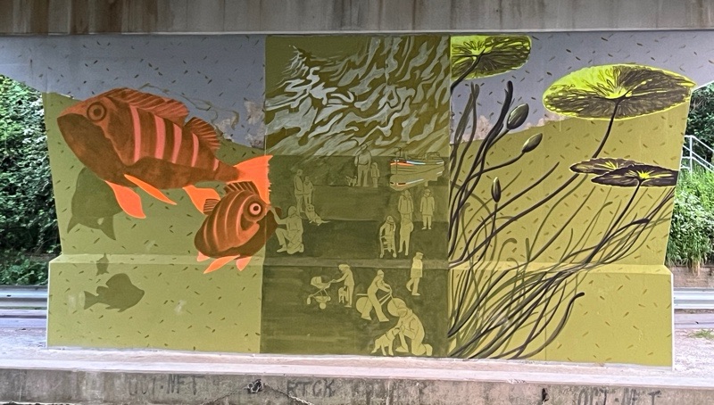 Perch in Beverley Beck in this East Yorkshire mural