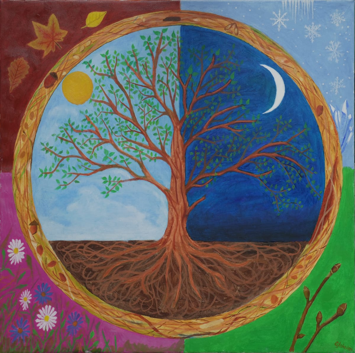 Tree of life - a painting of the seasons