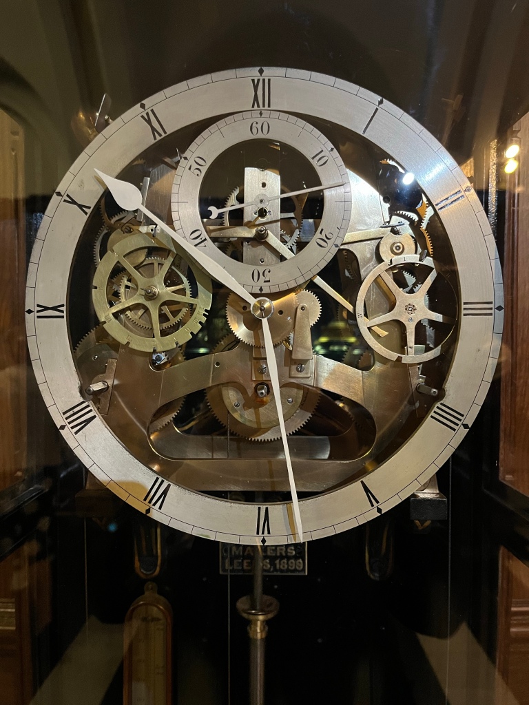 This marvellous Victorian clock can be found in the corridors of the Hull Guildhall