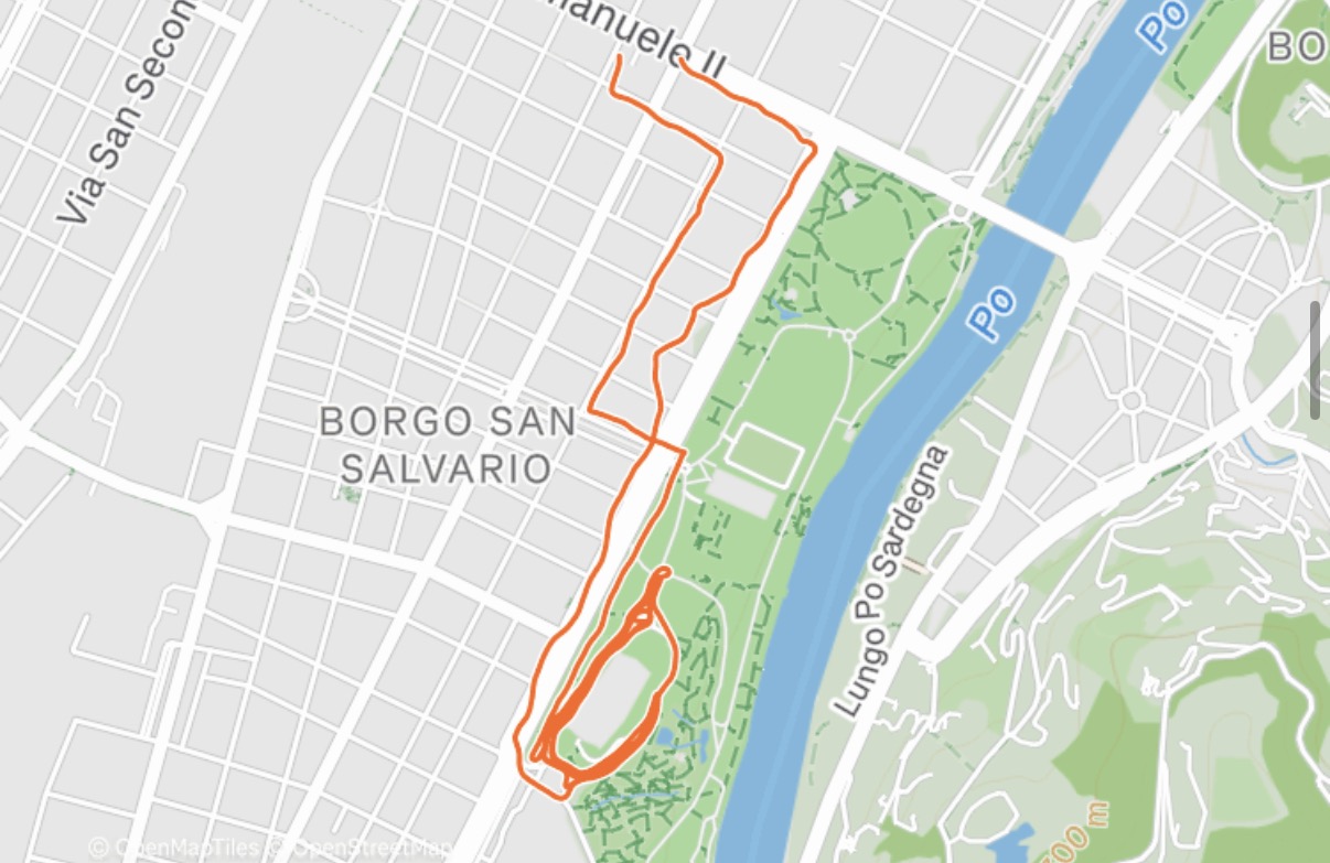Ripetute 2km + 6x (400 mt @ 6:00 + 200 mt rec) + 1,80 km def