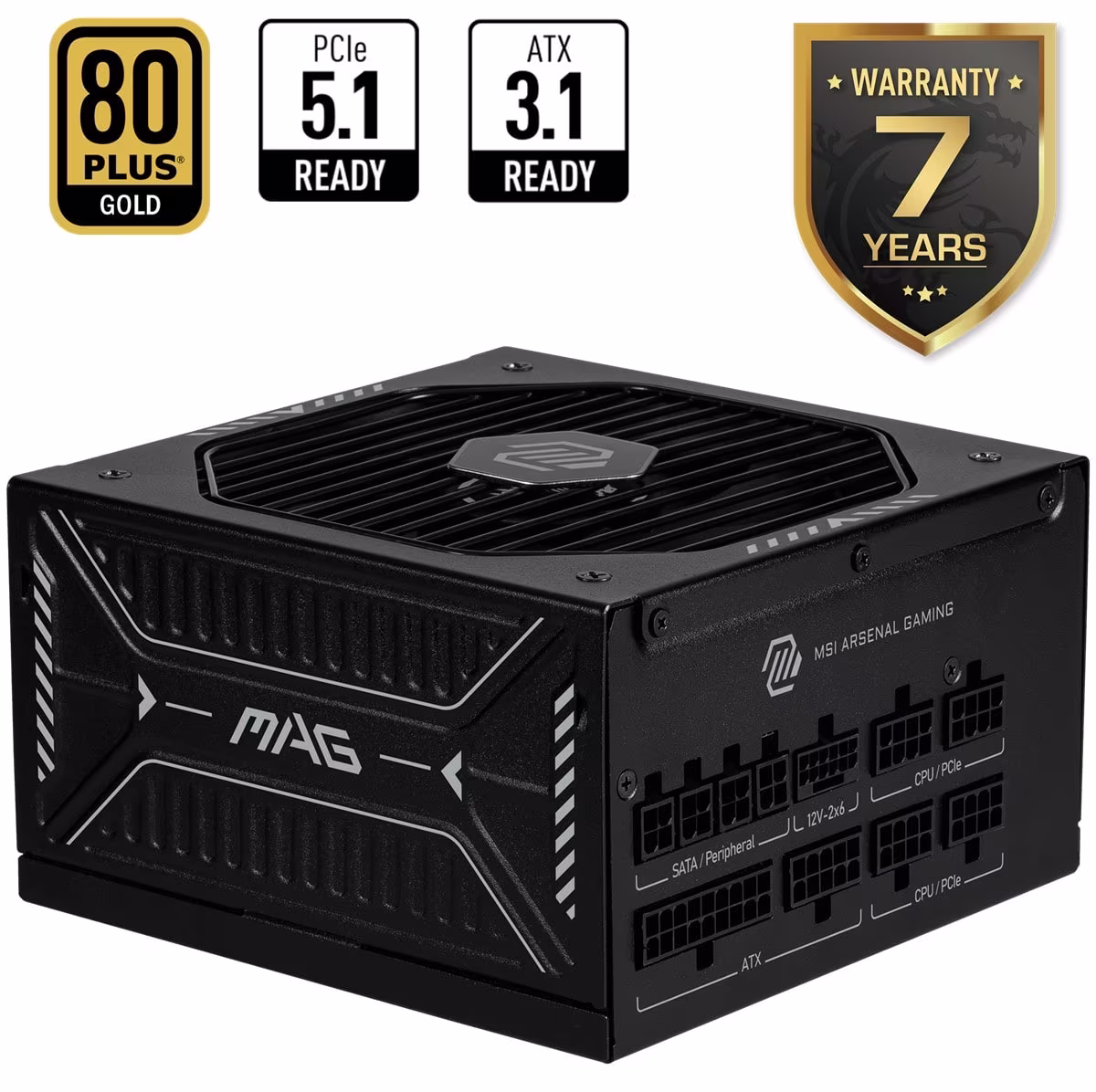 MSI MAG A850GLS PCIE5 850W 80 PLUS Gold Tam Modüler ATX 3.1 Güç Kaynağı - 2